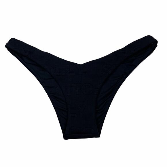 Seafolly Your Type Logo Hipster Bikini Bottom Black Size 10 - Picture 6 of 6